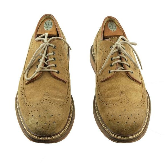 MR. B\'s for ALDO Oxfords Dress Shoes Suede Wingtip Sz. 10.5 Light Brown Leather main image 7